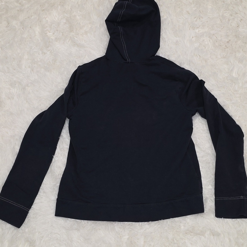 LOFT Navy and White Hooded Sweatshirt. Size M - Picture 4 of 4